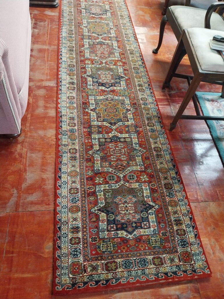 Vintage Continental Extra Long Floor Runner/Rug. Good Clean Condition. Measures 3 feet wide by 30 feet long
