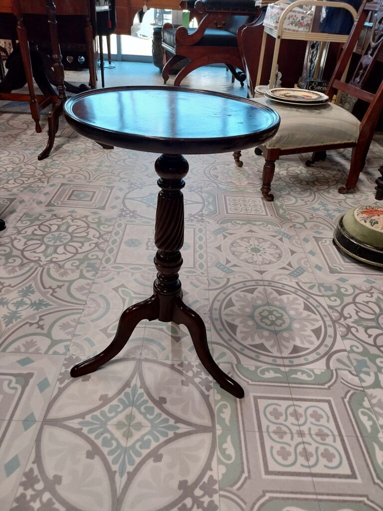 Antique circa 1920 Regency Style Mahogany Wine Table. 31" high by 18" wide. Lovely condition. €68
