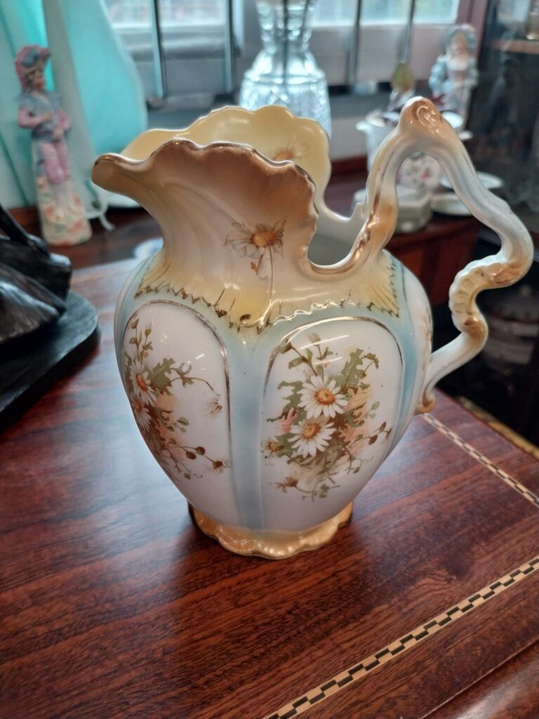 Antique Boudoir Ewer. Circa 1900. Measures 7.5" high by 6" high. Excellent condition. €29