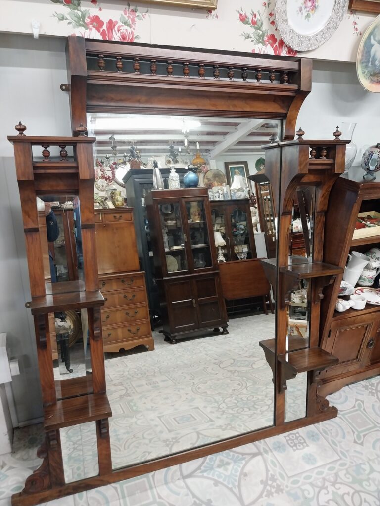 Edwardian Rosewood Overmantle. Circa 1900.
Measures 52" wide by 56" high 6" deep.
Very good condition.