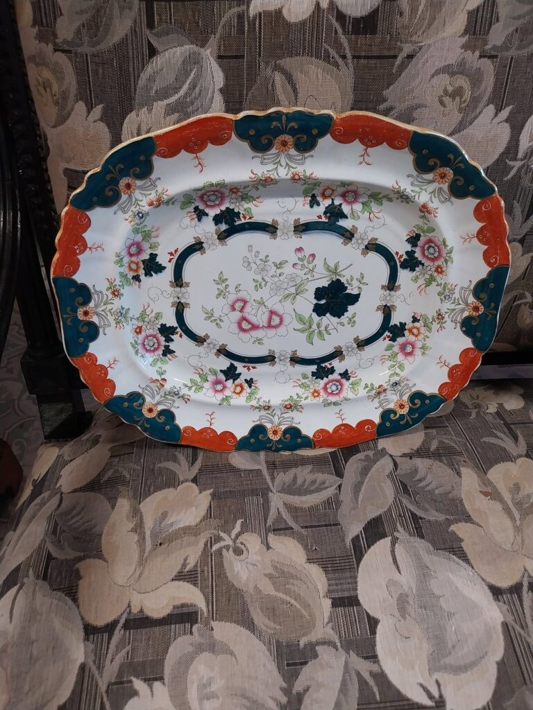 Antique Ashworth/Mason Meat Platter circa 1870s. Very good condition. Measures 17" by 13.5"