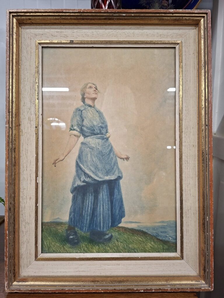 Portrait Water Colour of Lady in Blue by British Artist Grace L.M Elliott 19th/20th Century.
Frame measures 12.5" by 18" €80