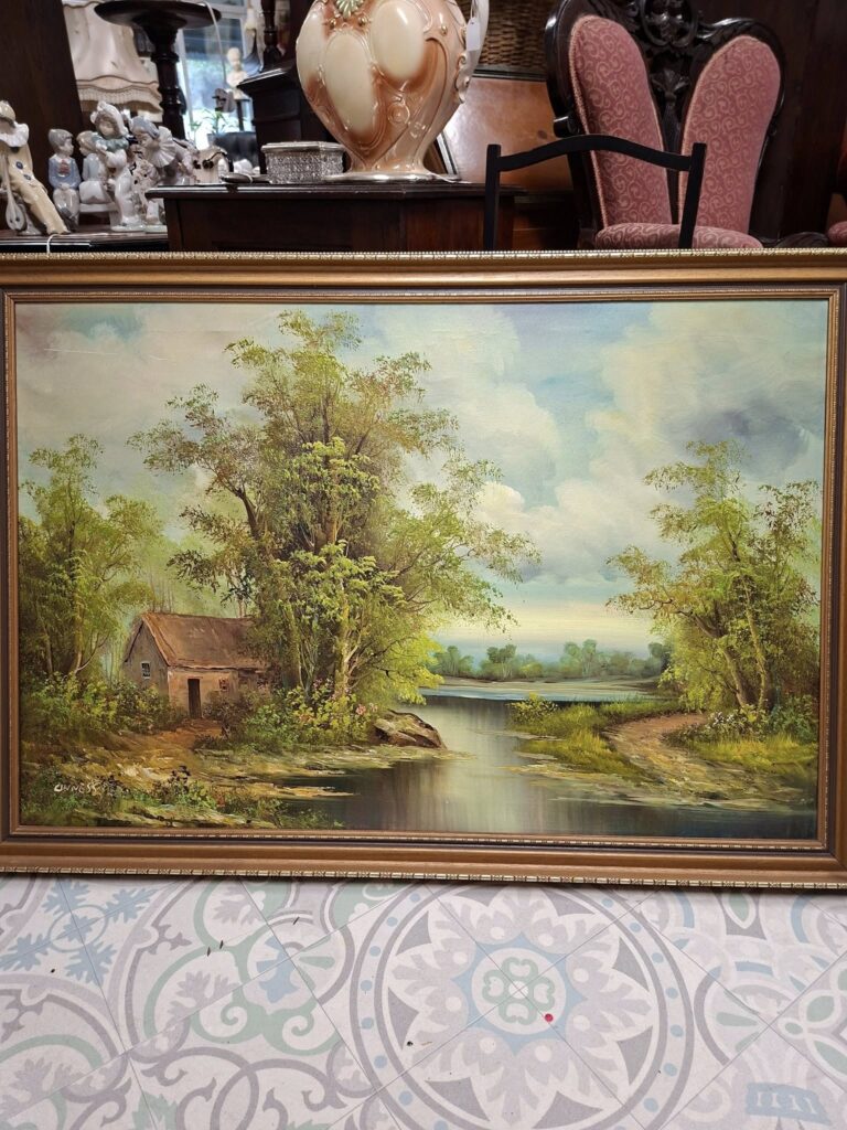 20th Century Oil on Canvas "Landscape"
French School. Gilt Frame and Painting in very good condition. Measures 39" by 27" €130