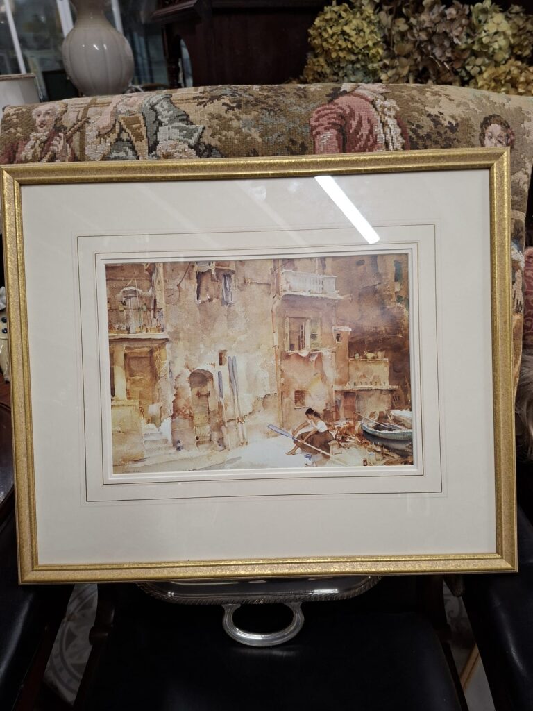 Pair of prints after Sir William Flint. Original watercolors. Frames measure 23.5" by 28.5" Print measures 22" by 18" Perfect condition.